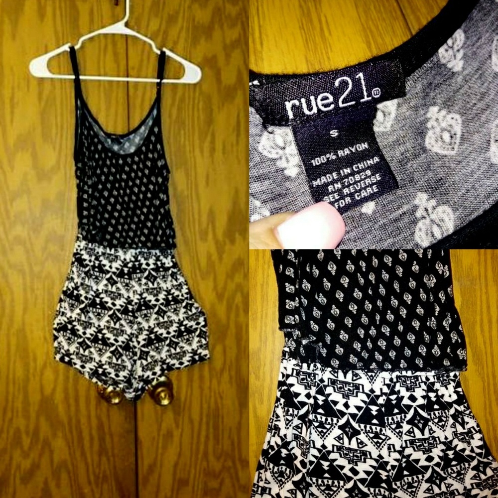 Black And White Romper